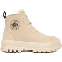 Palladium Stövlett med snörning 'Pallashock' ljusbeige / svart