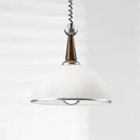 Lamkur Glas pendellampa Ilsa , dimbar, Vitt / opal, Kök, Glas, Lantlig / rustik, Pendellampa