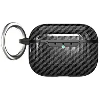 Mtp Products AirPods Pro 3 TPU-skal med Karbinhake - Kolfiber - Svart