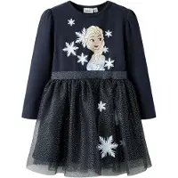 Name it Klänning 'NMFOsimi Frozen' marinblå / silver / vit