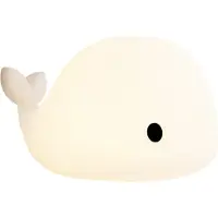 QAZQA Bordslampa vit 50 cm inkl. LED Dimbar IP54 Uppladdningsbar - Baby Whale