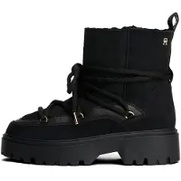 Tommy Hilfiger Leather TH Monogram Cleat Snow Boots