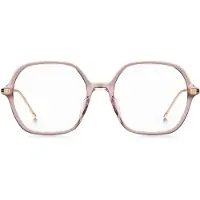 BOSS Pink-acetate optical frames with temple stripe