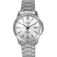 Casio Standard Analog Rostfritt Stål Silver Urtavla Quartz MTP-V004D-7C Herrklocka silver