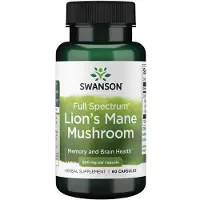 Swanson Health Fullspektrum Hjortronssvamp, 500 mg, 60 kapslar