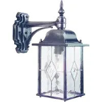 Franssen Vägglampa utomhus WEXFORD WX2, Svart, Metall, Lantlig / rustik, Utomhusvägglampa