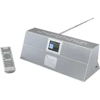 Soundmaster Internet-bordsradio IR3300SI Internet, DAB+, FM DLNA-kompatibel, Högtalartelefon, inkl. fjärrkontroll, Spotify-connect, Väckningsfunktion Silver