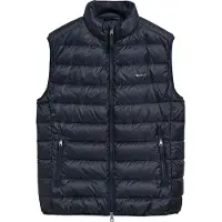 Gant för män. 7006299 Lättviktsdunjacka marinblå (M), Casual, Klassisk, Ärmlös / Hängselbyxor, Återvunnen polyester, Hållbar, Marino