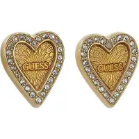 GUESS love me tender guldfärgad hjärtstiftörhängen JUBE03237JWYGT/U
