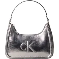Calvin Klein Bold Monogram Metallic Shoulder Bag