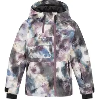2117 of Sweden Kidden skidjacka/skidbyxor set, junior, aop grape/svart