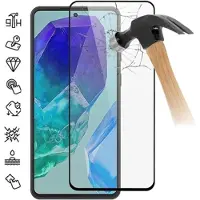 Mtp Products Samsung Galaxy M55 Heltäckande Härdat Glas Skärmskydd - 9H - Svart Kant