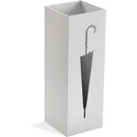 Jamon Paraplyställ - VERSA - Pierot - MDF-trä - Vit - 48 x 22 x 22 cm vit