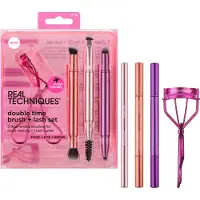 Real Techniques Double Time Brush & Lash Set 4 Stk. Sminkborstset 1 st