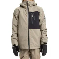 Quiksilver - Skidjackor barn - Side Hit Solid Youth Jacket Fallen Rock för Unisex - Barnstorlek 10 år - Beige