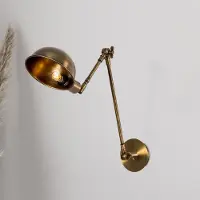 Opviq Vägglampa , dimbar, Brun / mässing, Vardagsrum / matsal, Metall, Industriell design, Vägglampa, vägglampa inomhus