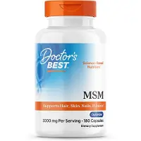 Doctors Best , MSM, 180 kapslar (1 000 mg per kapsel)