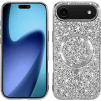 Mtp Products iPhone Air Galvaniserat Glitter Skal - MagSafe-kompatibelt - Silver
