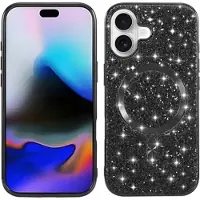 Mtp Products iPhone 17 Galvaniserat Glitter Skal - MagSafe-kompatibelt - Svart