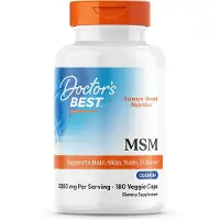 Doctors Best , MSM med OptiMSM, 1 000 mg, 180 Veggie Caps