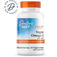 Doctors Best , Vegan Omega-3, EPA+DHA, 60 Veggie Softgels (1 000 mg per Softgel)