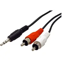 Roline 11.09.4345 Teleplugg Audio Anslutningskabel [1x Teleplugg 3.5 mm - 2x RCA-hane] 5.00 m Svart Skärmad