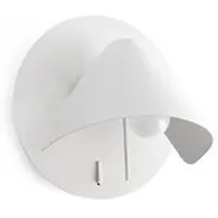 Faro Vägglampa Noon, Vitt / opal, Vardagsrum / matsal, Metall, Modern, Vägglampa, vägglampa inomhus
