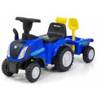 Milly Mally gåbil/vagn “New Holland T7”-traktor, blå