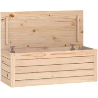 vidaXL Förvaringslåda 89x36,5x33 cm massiv furu
