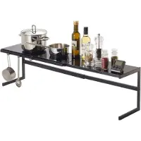 Yamazaki Utdragbar hylla i metall, 54-92cm, Yamazaki, Svart