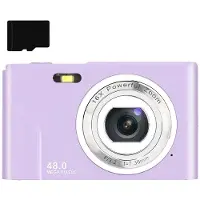 INF Digitalkamera 48 MP, 1080p FHD, 16x zoom, 32GB minneskort Purple