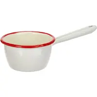 Jamon Kastrull - IBILI - 909210 - Emaillerat stål - 10 cm - Vit/Röd - Diskmaskin vit