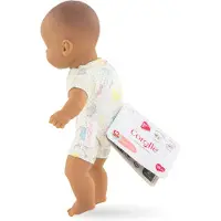 Corolle Mini Calin Bunnies Baby Doll - Small 8 " Mjuk kropp med bruna gon och Bunny Mnsterdrkt Vanilla -doftande ltt att hlla - fr barn i