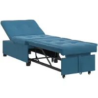 vidaXL Soffsäng Blå 194 x 67 x 82 cm Sammet
