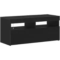vidaXL TV-skåp Svart Ek 90 x 35 x 40 cm Konstruerat trä