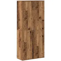 vidaXL Högskåp 80 x 35 x 180 cm Konstruerat trä Gammalt trä