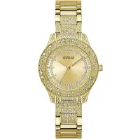 GUESS Analog klocka guld / svart / transparent