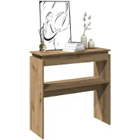 vidaXL Konsolbord artisan ek 102x30x80 cm konstruerat trä