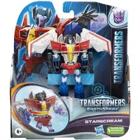 Hasbro Toy EarthSpark Warrior Class Starscream Action Figure, Robotlek för Barn 6+, 12,5 cm