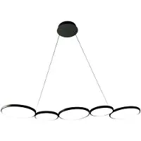 Milagro Lighting Pendellampa Olympia , Svart, Vardagsrum / matsal, Metall, Modern