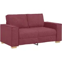 vidaXL 2-sitssoffa vinröd 120 cm tyg