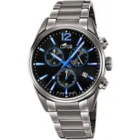 Lotus Elegant Herr 18682/6 Svart Silver Klocka