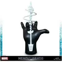Diamond Select Svart Kostym Spindelmannen Förundran Heroiska Händer Livsstor Staty 1b 26 Cm