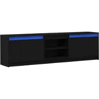 vidaXL TV Enheter 2 pcs Svart 180 x 34 x 50 cm Konstruerat trä