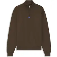 HUGO Neeler 10249110 Blue Tröja Med Halv Dragkedja
