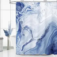 Shower curtain Home Decor 9 färger lyx blå marmor duschdraperi Modern Ombre Tyg Duk Akvarell Duschdraperier för badrumsinredning 150x180cm