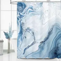 Shower curtain Home Decor 9 färger lyx blå marmor duschdraperi Modern Ombre Tyg Duk Akvarell Duschdraperier för badrumsinredning 180x200cm