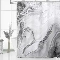Shower curtain Home Decor 9 färger lyx blå marmor duschdraperi Modern Ombre Tyg Duk Akvarell Duschdraperier för badrumsinredning 150x180cm gray