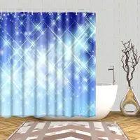 Shower curtain Home Decor Modernt duschdraperi Mode Glänsande Duschdraperier Polyestertyg Vattentäta Badkarsgardiner Badrum Skiljegardin 12 krok 180x180cm