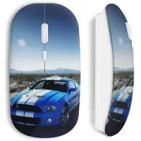 MANIACASE Souris Sans Fil Blue Mustang Voiture